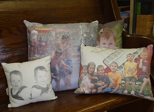 In their gift shop, the Ryans sell custom photo pillows created with inkjet-printable 3P Country Cotton FR from LexJet. 