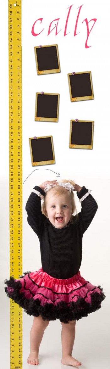 Using inkjet printable wallpaper for a growth chart