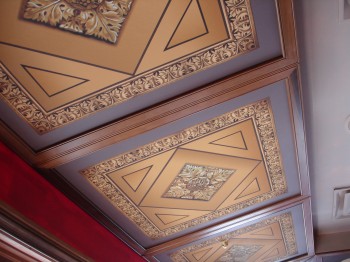 Printing ceiling panels with an inkjet printer