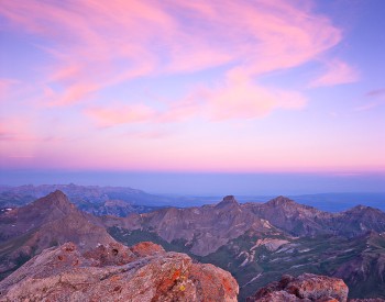 Capturing the sunrise from Uncompahgre Peak
