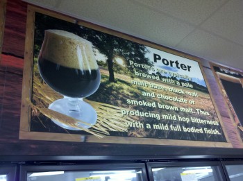 Point of sale signage for craft beers