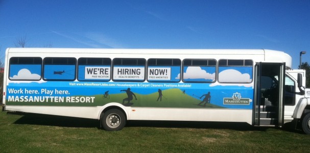 Advertising with bus graphics