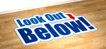 Printing floor graphics for advertising