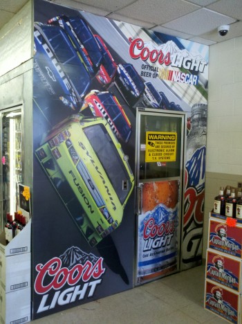 Point of sale advertising with cooler wraps