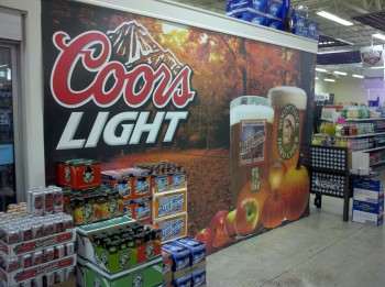 Printing wall murals for store signage