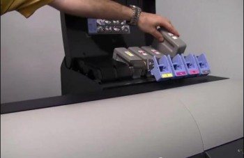 How to install ink in a Canon wide format inkjet printer