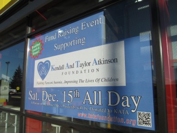 Printing for charity with window graphics