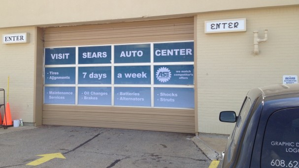 Sears Auto Center Window Graphics by AW Artworks