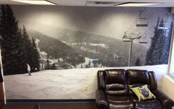 Vail Mountain Wall Mural on LexJet Print-N-Stick Fabric