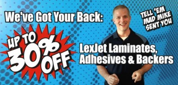 Laminates, Adhesives, Backers Sale at LexJet