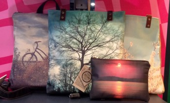 Tote bags with Avatrex prints.