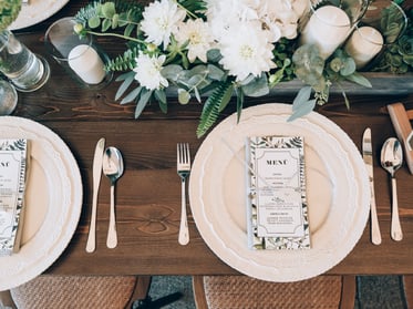 Table Setting with Printed Menu