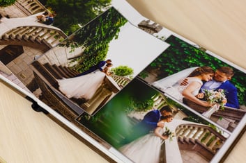 Wedding album printed on paper