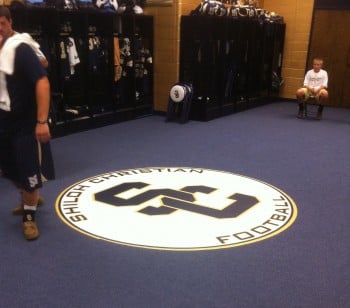 Are You Ready for Some Football? Tackling a Locker Room Makeover with Carpet Graphics