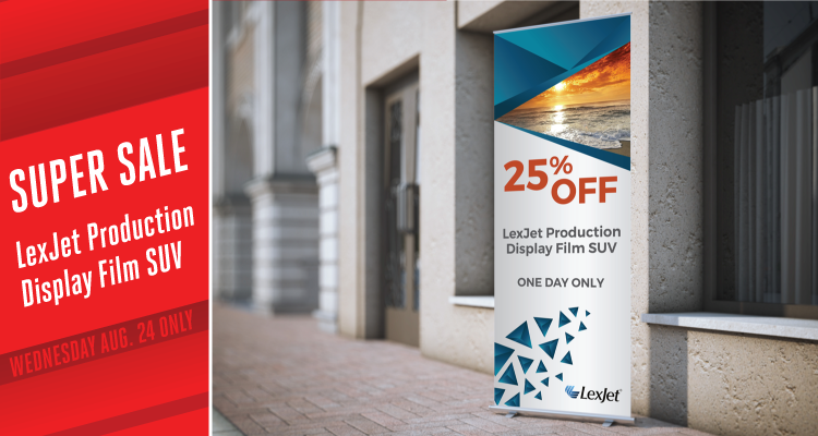 Wednesday Only: 25% Off LexJet Production Display Film SUV
