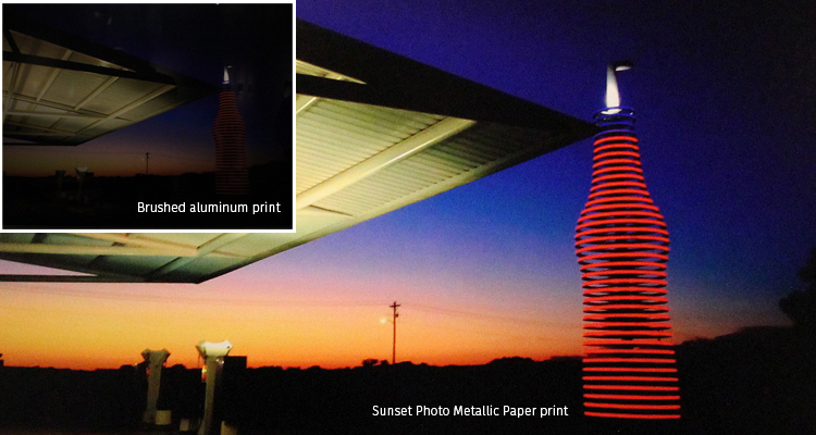 Sunset Photo Metallic Paper Beats Aluminum for Gallery Exhibit